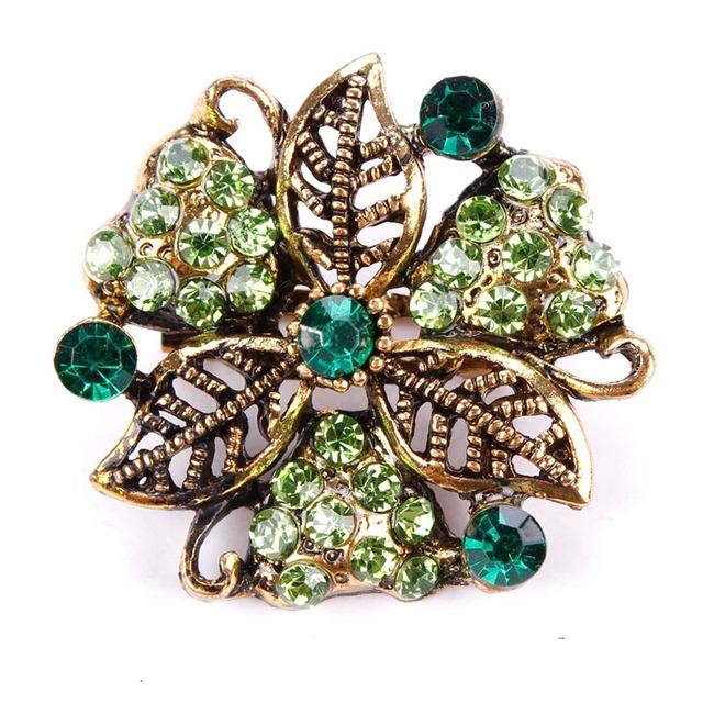 Baiduqiandu Brand Crystal Rhinestones Flower Pins And Brooches For Women Dress Party Or Diy Wedding Bouquets Jewelry