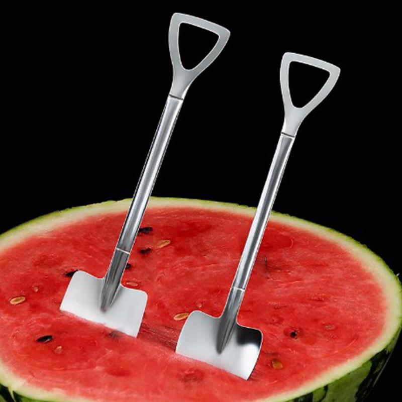 Retro Niedlicher Cartoon Multifunktionaler Schaufellöffel Schulgeschenke Edelstahl Schaufellöffel für Zuhause Kreative Verdickung Schönes Dessert Kuchen Zubehör