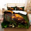 Owl Duvet Cover Set Cute Bird Polyester Comforter Cover for Boys Girls Kids Bedding Set King Size Quilt Cover with Pillowcase