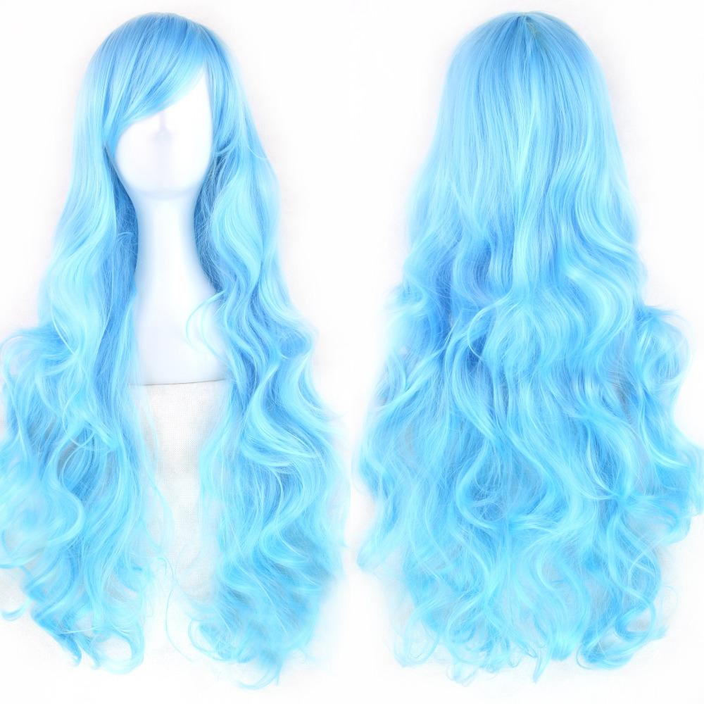 Peluca de Pelo Sintético Largo en Capas Resistente al Calor para Cosplay de Anime Halloween para Mujeres