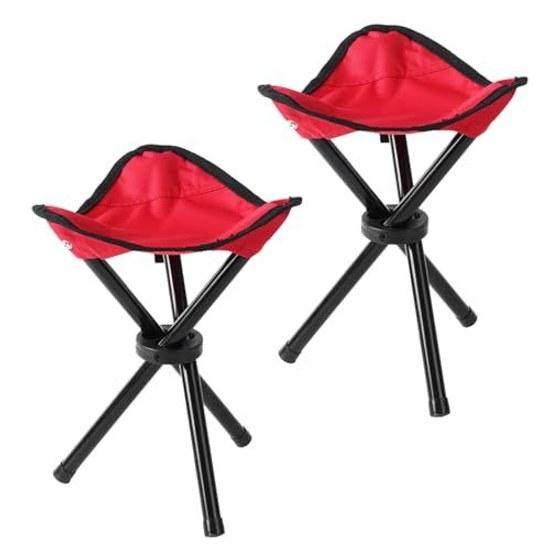 SLEEKSTATION 2-piece set chair folding lightweight tripod compact portable outdoor camping hiking fishing red sports