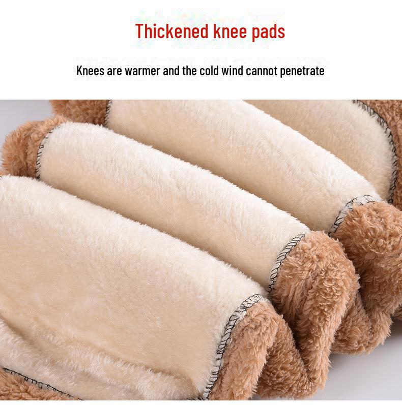 Pánské zesílené ležérní zimní kalhoty - Hřejivé bavlněné sametové kalhoty pro středního věku a starší