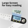 Digital Ruler 20" 500Mm Stainless Steel Electronic Angle Meter Goniometer Digital Angle Finder Level Measurement Tool Instrument