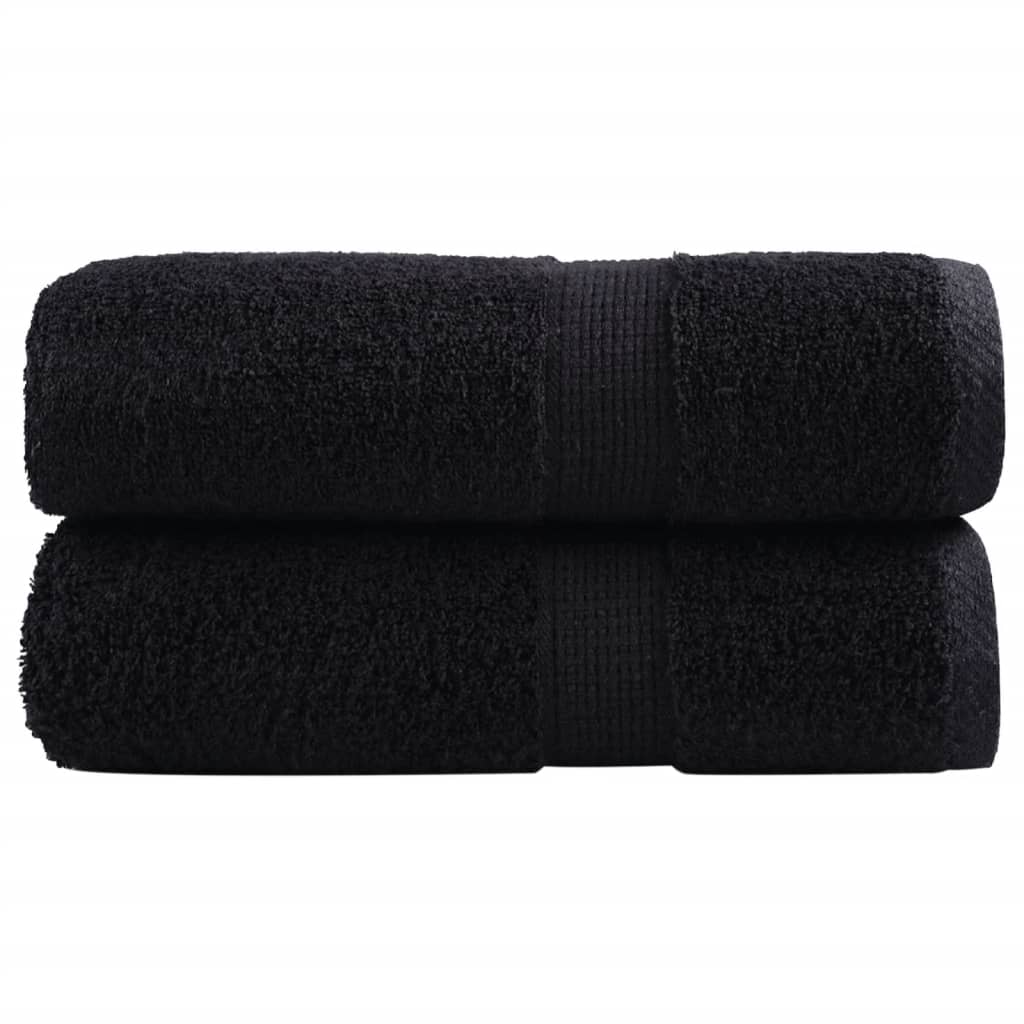 Premium Guest Towels SOLUND 2 pcs Black 30x50 cm 600 g m²