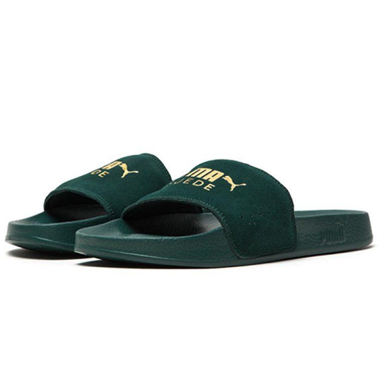 PUMA Leadcat Suede Green Unisex Slippers 365758-09