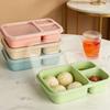 1/2pcs Wheat Straw Lunch Box Portable Bento Box With Compartment Picnic Bento Box Fruit Container Microwave Oven Dinnerware