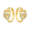 S925 Sterling Silver 18K Gold Double Heart Earrings Hoop Earrings Women Jewelry Original Trendy Anniversary Gifts