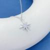 S925 Sterling Silver Eight-Pointed Star Necklace: Versatile, High-End Women's Fashion.