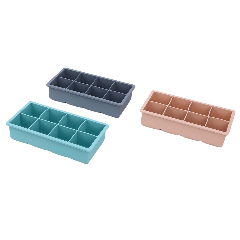 3pcs Ice Cube Tray Multi Purpose Easy Release Silicone Ice Cube Mold with Lid for Freezer