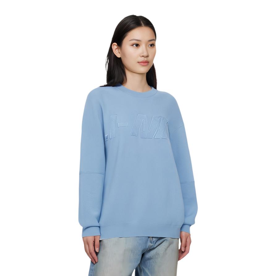 Li Ning Sports Lifestyle Collection Sports Trendy Collection Sweatshirt Unisex Soft Gray Blue AWDS927-1
