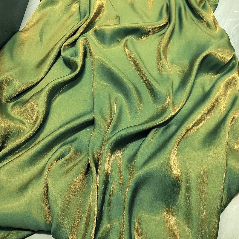 1M Glossy Silk Gradient Fabric Polyester Holographic Gradient Shiny Fabric For Diy Sewing Hanfu Dress Tablecloth Background