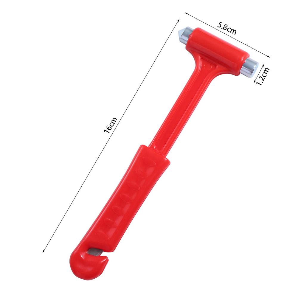 Mini Car Safety Hammer Red Window Glass Breaker Universal Seat Belt Cutter Home