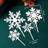 Snowflake Acrylic Cake Toppers for Christmas & Party Desserts