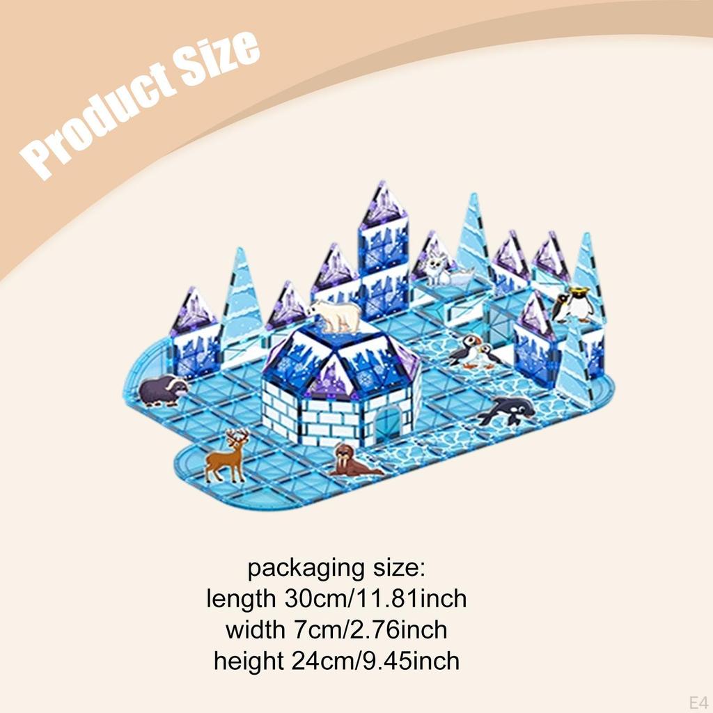 Tiles Building Blocks Construction Stacking Toy for Boys Girls Kids 44PCS Ice Snow World