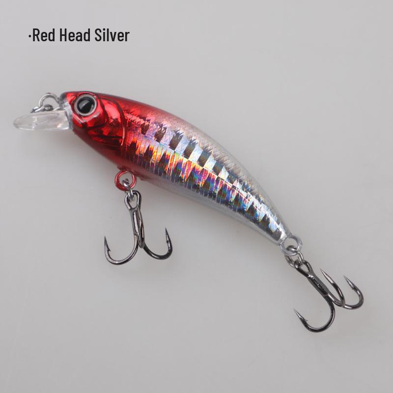 60mm 5g Vibrating Sinking Minnow Lure with Treble Hook for Bass and Asp Fishing