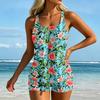 Women's Printed Split Swimsuit Sport Swimsuit Two-Piece Set