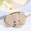 Cute Elephant 1pc Coin Purse with Wrist Strap Artificial Leather Zippered Pouch, Large Capacity Storage for Coins, Lipstick, Bank Cards Key Organizer