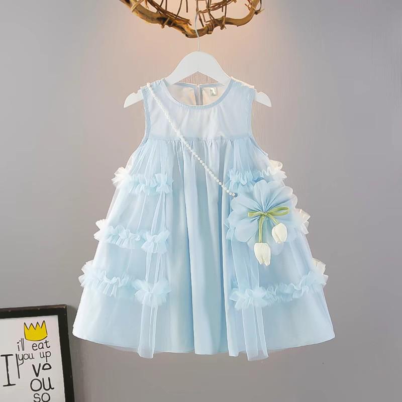 Girls Princess Dress Sleeveless Mesh Tutu Toddler