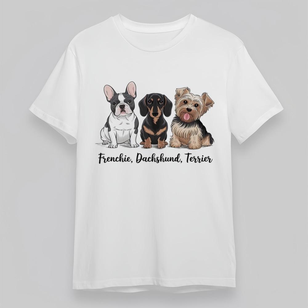 

Women s Plus Size Classic T-Shirt Cute Frenchie Dachshund Terrier Graphic Tee XL