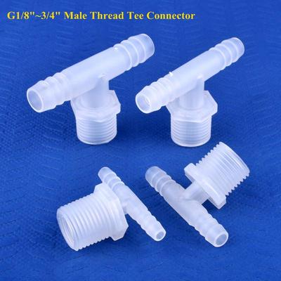 10 Stück G1/8"~3/4" Außengewinde T-Stück Verbinder 4~20mm 3-Wege Verbinder Aquarium Tank Schlauch Pagodenanschluss Luftpumpenadapter Garten Wasserrohranschluss
