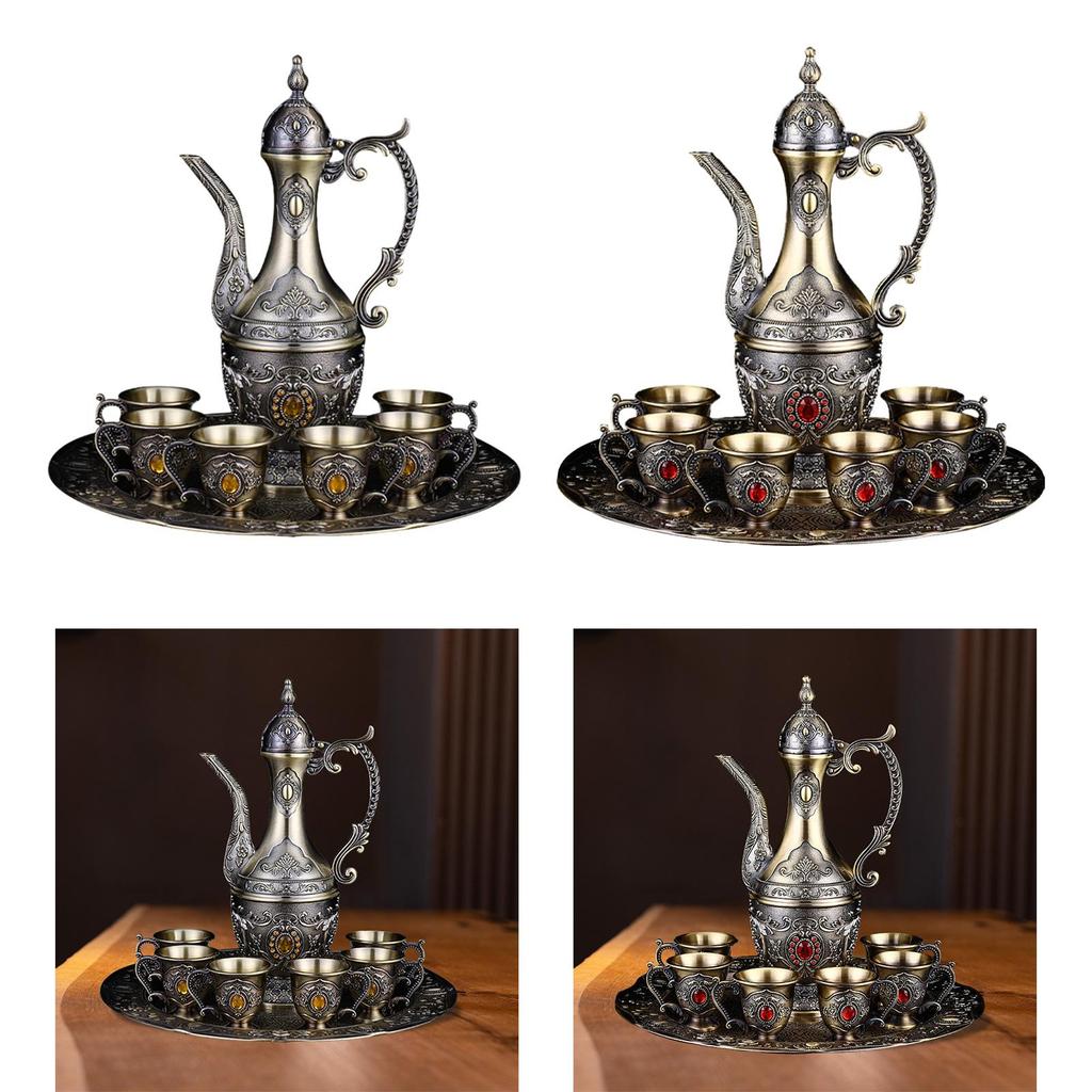 Coffee Pot Set Decanter and Glasses Set Tea Serving Set for Home Dining Room