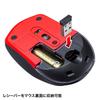 Sanwa Supply Mouse Combo Wireless Silent Blue 5 Buttons Medium Black x (Bluetooth + 2.4GHz Compatible), Buttons, LED, (Back/Forward Buttons), Size,