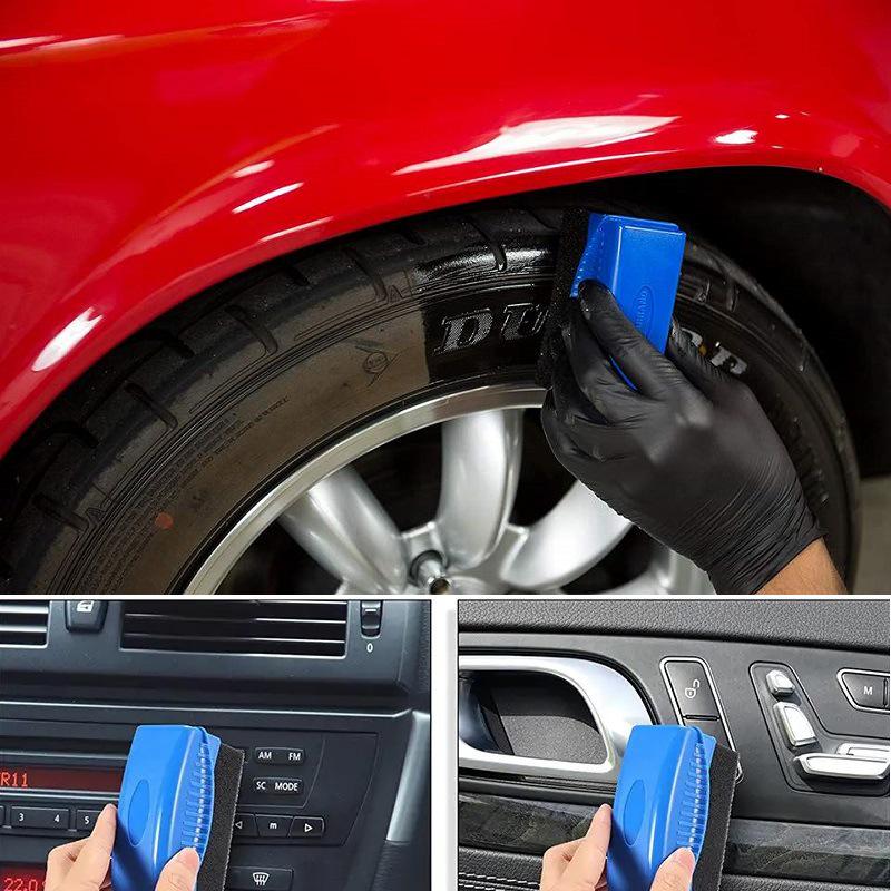 

Car Tire Polishing & Waxing Sponge Brush - Cleaning Tool 11.5x6x5.5 cm синий