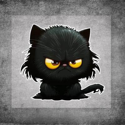 1PC Cartoon Black Cat Car Stickers for Auto Body Window Bumper Personalized Animal Cool Decoration Waterproof Vinyl Decals