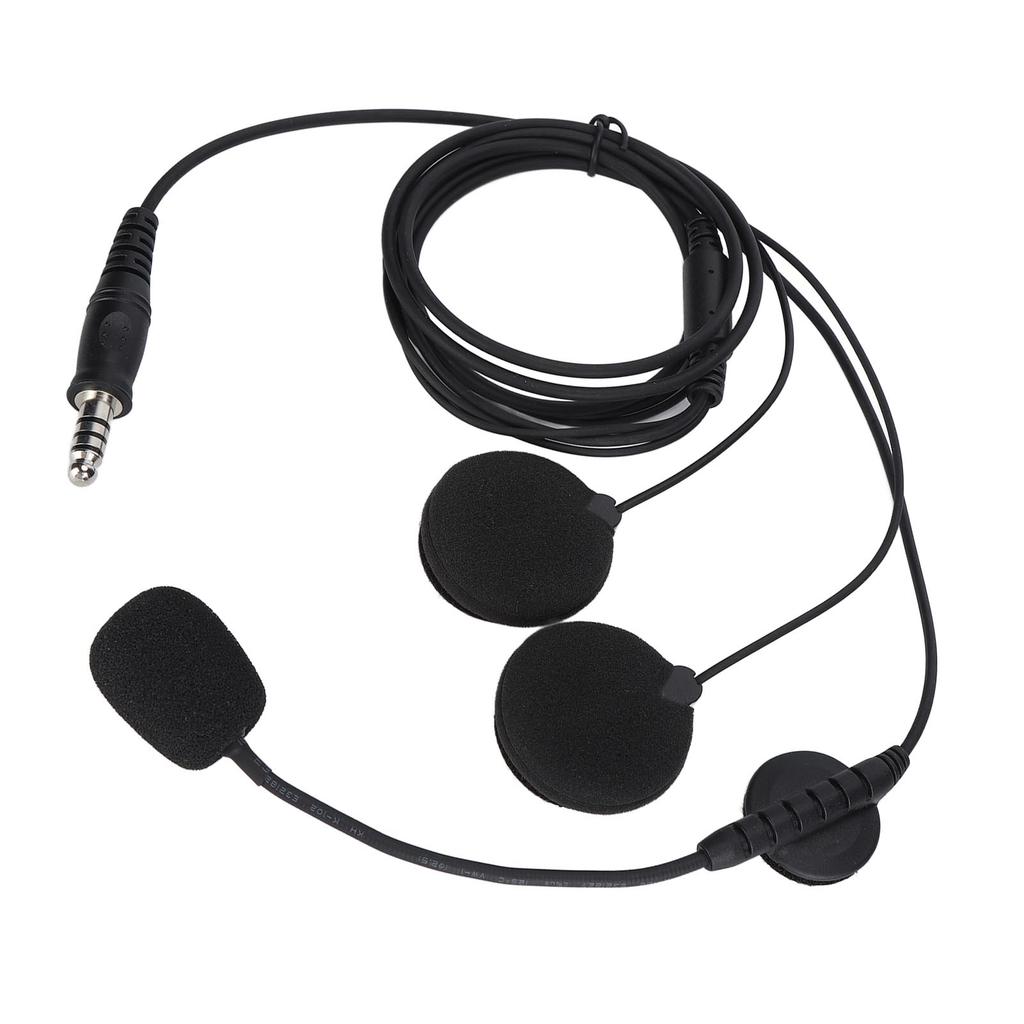 7.1mm Motorcycle Headset, Bilateral Helmet Headphone with Call Stereo Sound for Outdoor Motorbike