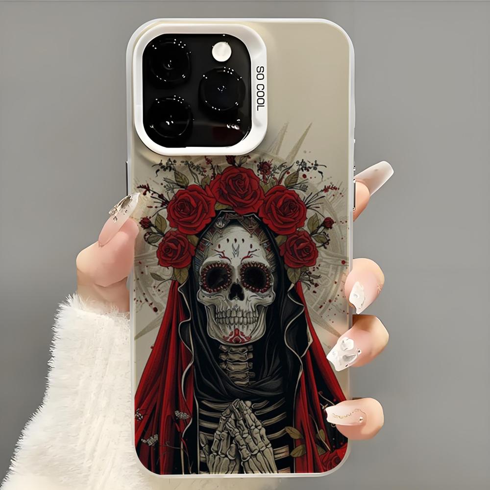 Santa Muerte Phone Case Phone Case For iPhone 14 16 15 11 12 13 Pro Max Mini Plus Shockproof Cover