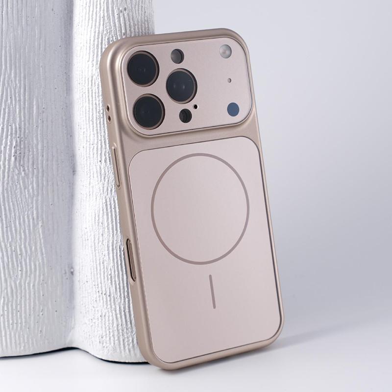 Luxury Plating Matte Glass Camera Protect Phone Case For iPhone 17 16 15 14 13 Pro Max 17Pro 17 Air For Magsafe Magnetic Cover