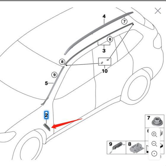 BMW X3 G01 Fender Trim 51137418607/51137418608