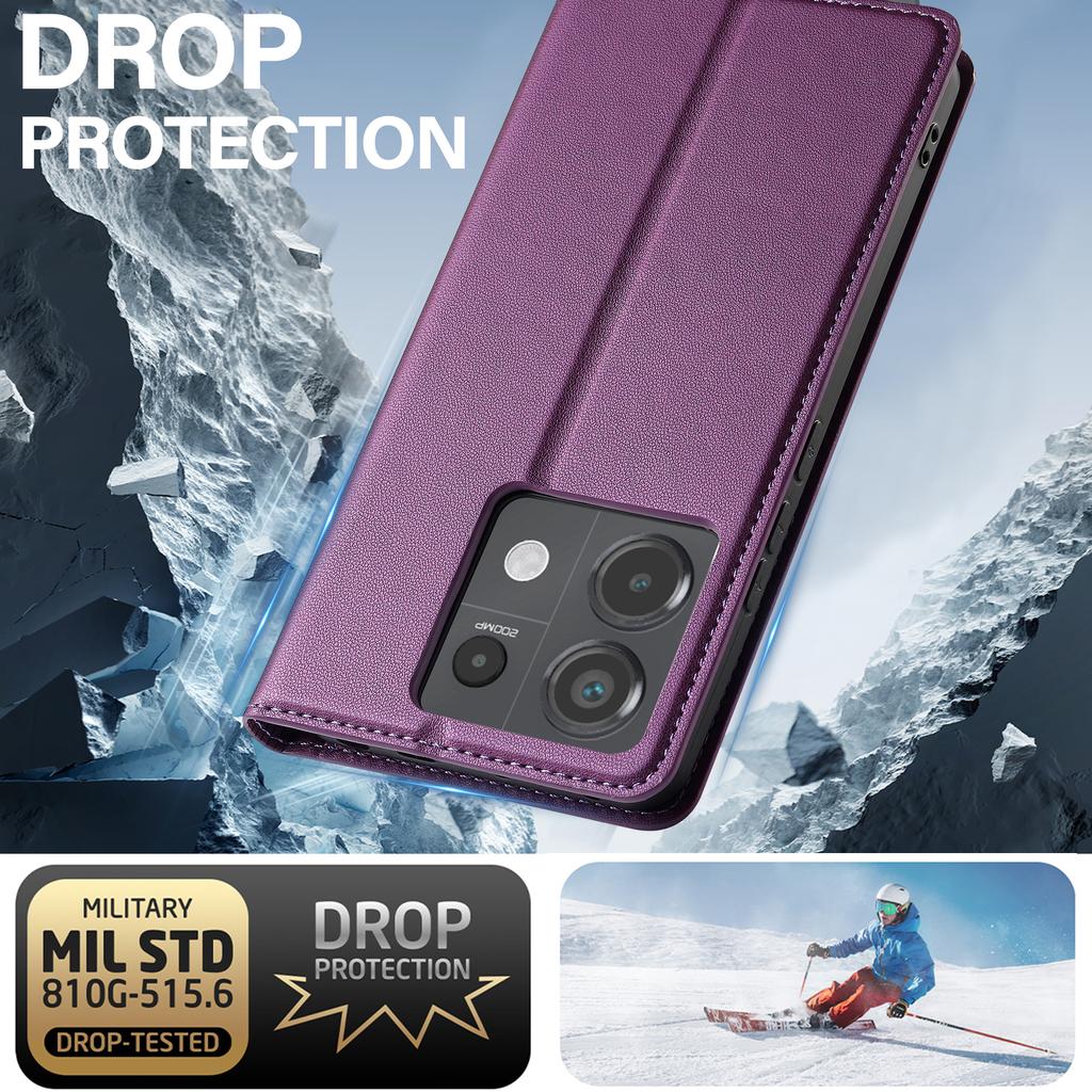 LC.IMEEKE L1 Series for Xiaomi Poco X6 5G/Redmi Note 13 Pro 5G Case PU Leather Wallet Stand Phone Cover