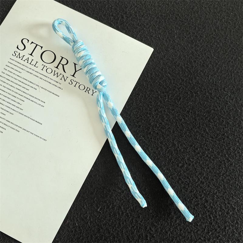 Colorful Trendy Miu Style Polyester/Nylon Braided Rope Pendant with Knotting for Bags