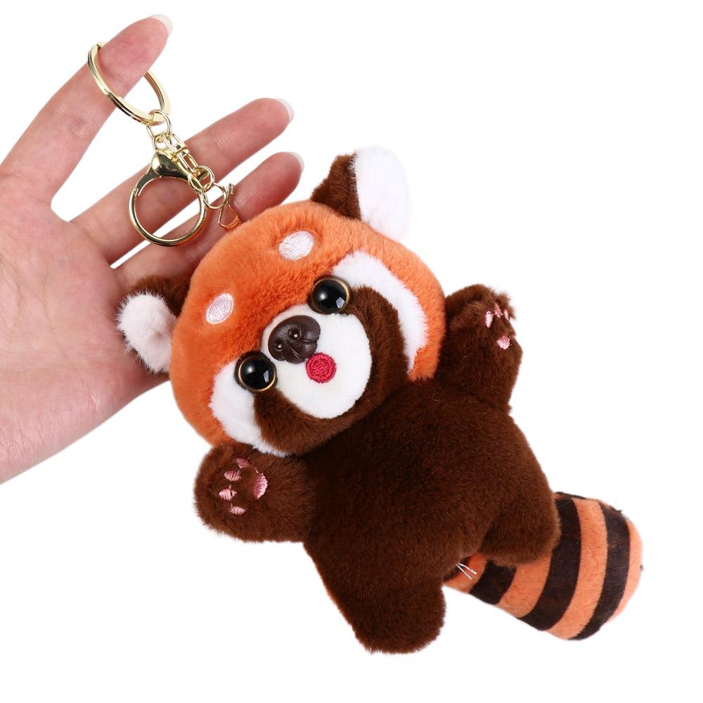 Cartoon Kawaii Animal Plush Pendant Plush Stuffed Red Panda Plushies Pendant Unisex
