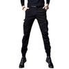 American Style Men's Buttoned Overalls: Thin, Functional, Tactical, Unisex Casual Pants with Cuffs