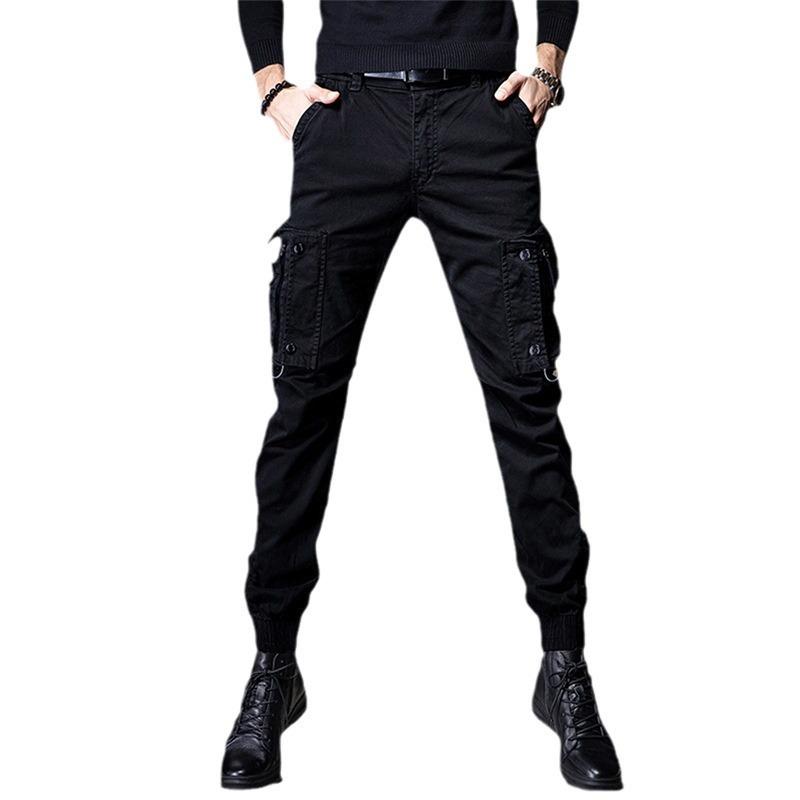 American Style Men's Buttoned Overalls: Thin, Functional, Tactical, Unisex Casual Pants with Cuffs