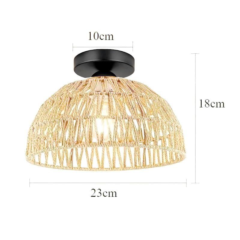 Rattan Ceiling Lamp – Modern Hanging Light Fixture for Bedroom, Living Room & Home Decoration | Rattan Pendant Ceiling Light