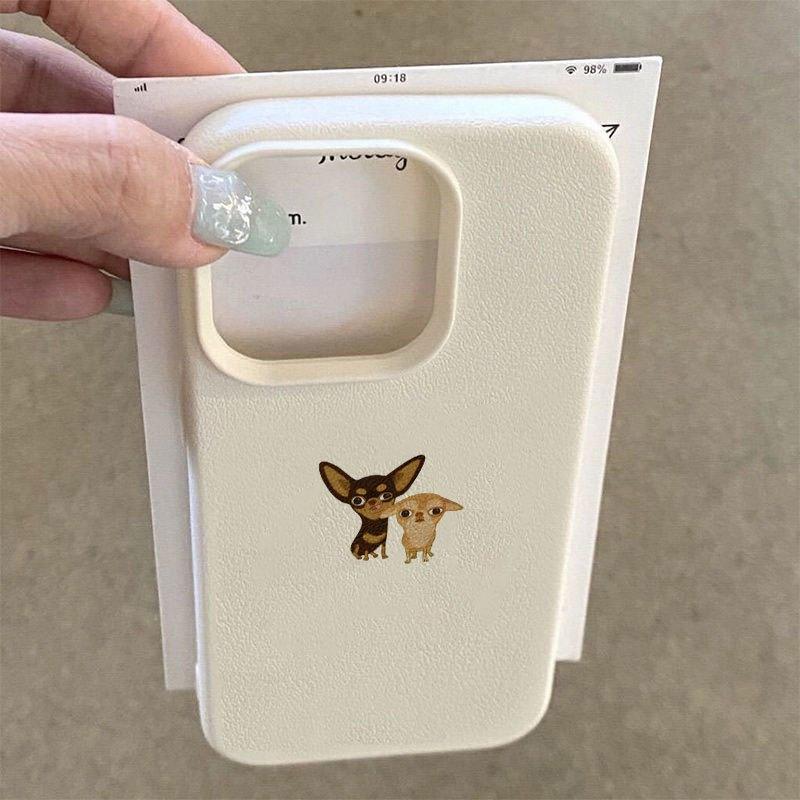 Cute Cartoon Chihuahua Puppy Print Phone Case For iPhone 17 16 15 14 11 12 13 Pro Max 17 Air X XR XS 14 15 Plus Shockproof Cover