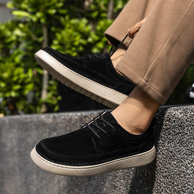 Zapatos para Hombre Zapatos Moda Gamuza Zapato Casual Estilo Británico Zapato para Caminar Hombre Zapatillas Cómodas Zapatos de Diseñador Hombre Zapatos Casuales