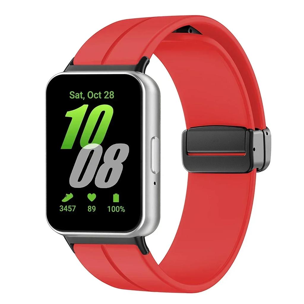 Cinturino in Silicone per Samsung Galaxy Fit3 Cinturino per Orologio Fibbia Magnetica Braccialetto Sostituzione Correa