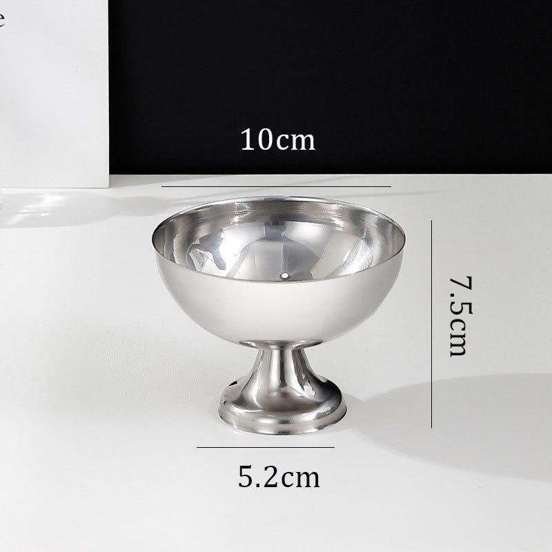 Edelstahlkelchbecher Eisdessert Salatschüssel Obstteller Snackschale Puddingbecher Tasse KTV Bar Zubehör