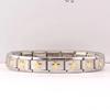 Square Modular Stainless Steel Bracelet 9mm Elastic Hand Chain Italian Chain Link Bracelet  Gift