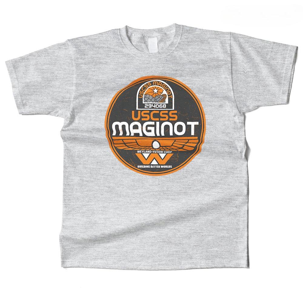 Unisex Baumwolle USCSS Maginot Grafik Hochwertiges T-Shirt Street Casual Stil Tee für Unisex und DAMEN