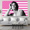 Ian Somerhalder Damon Salvatore Gobelín Růžová US Upír Vtipné Meme Vlajka Dekorace na zeď do pánské jeskyně Plochý tisk