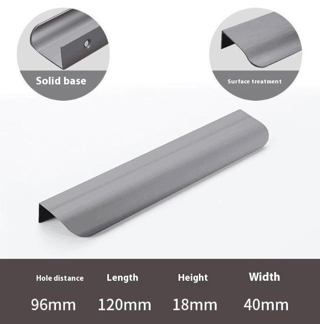 Verborgene Metall-Schubladengriffe, Moderne Schrankbeschläge für Kleiderschrank und Schubladen, 8 cm - 50 cm