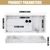 Sink-Side Tray for Bathroom or Kitchen Counter, Freestanding Catchall with Raised Scalloped Border for Soap and Bottles