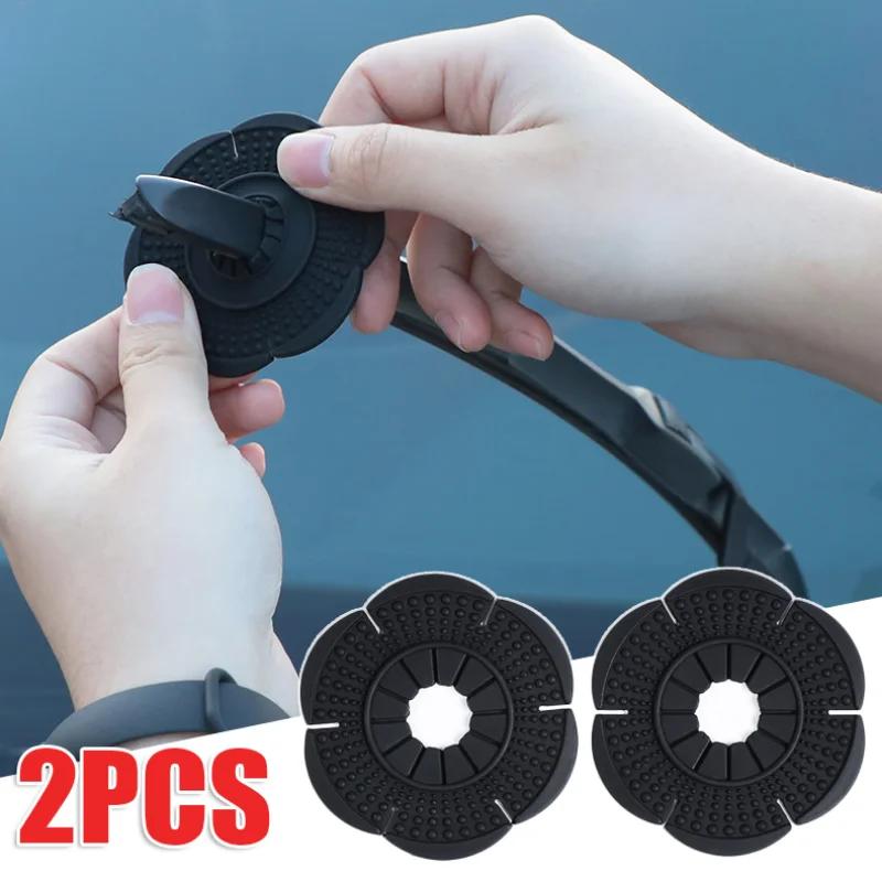2PCS Car Windshield Wiper Arm Bottom Hole Protective Cover Silicone for Dustproof Prevent Debris Sleeve Auto Vehicle Accessories