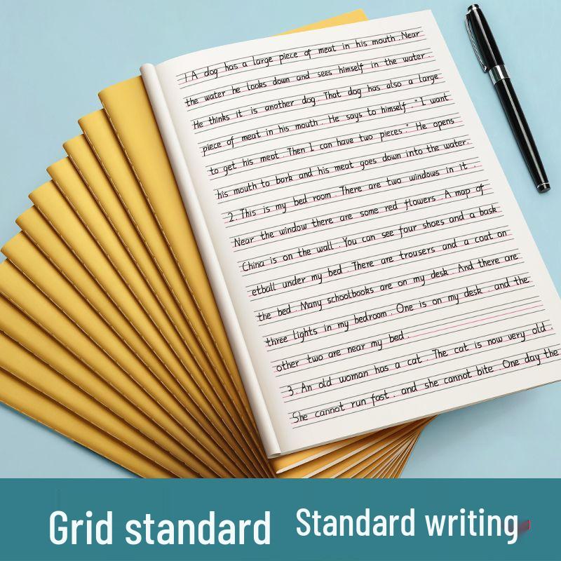 English Writing Notebook: Thickened Macaron Colors for Third Graders, High-Quality Homework Paper