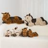 Lying Posture Style Horse Plush Toy Stuffed Animal Horse Toy Home Decor  Favor Farm Props Sofa Backrest Floor Flat